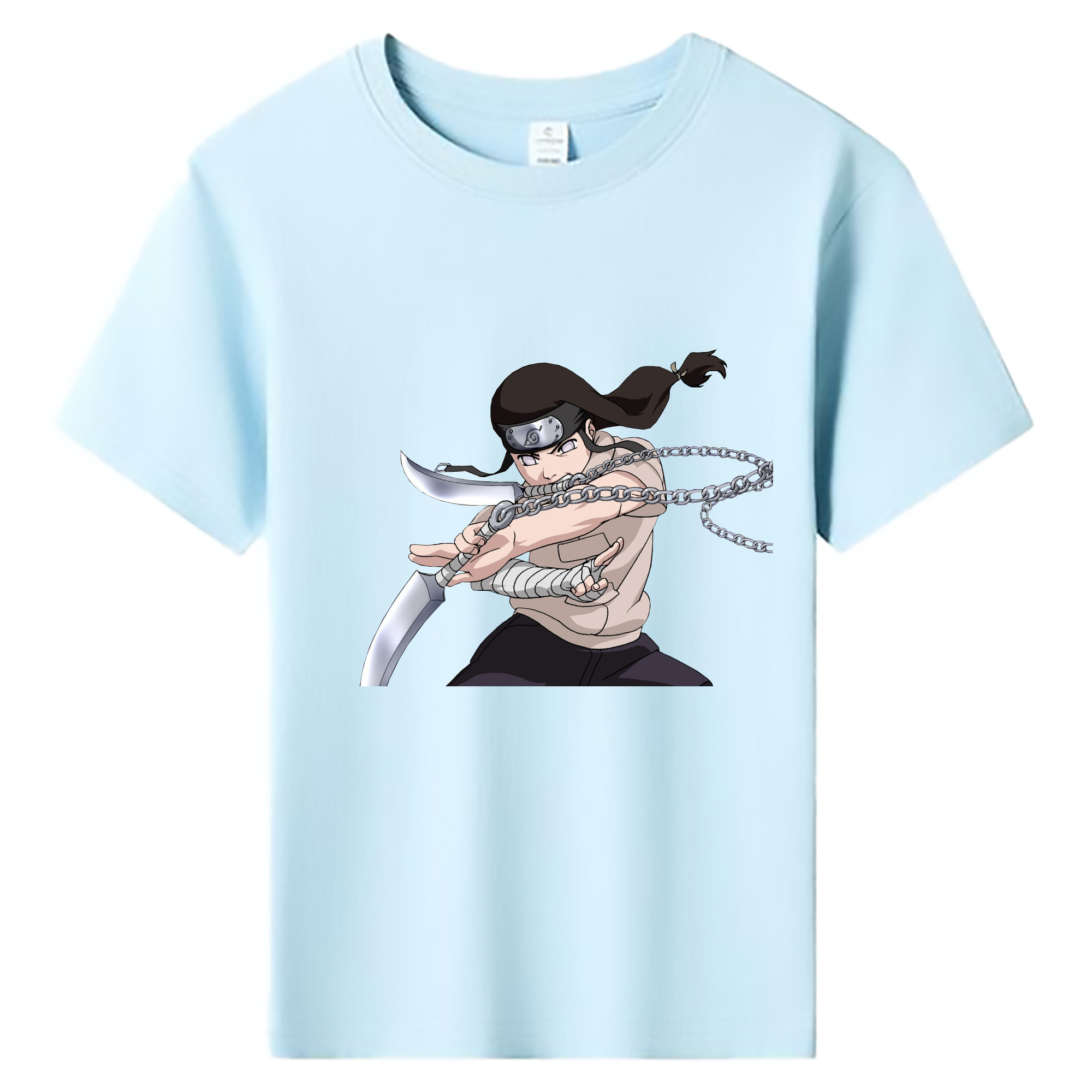 （画像用） NARUTO -ナルト- 日向ネジ Hyūga Neji 綿100％キッズTシャツ（フロントプリント）